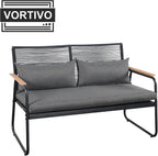Zestaw mebli ogrodowych TIVO 4-elementowy – sofa, 2 fotele i stolik
