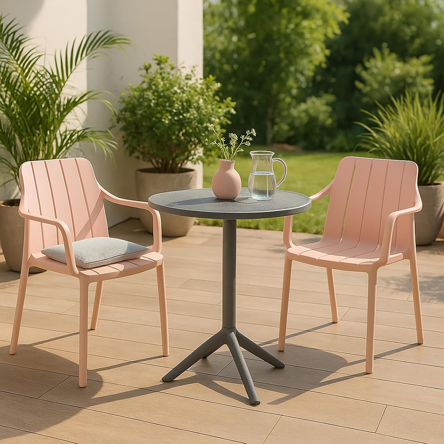 Okrągły stolik ogrodowy VORTIVO Ø60 cm | Balkon, taras i ogród | Odporny na warunki atmosferyczne