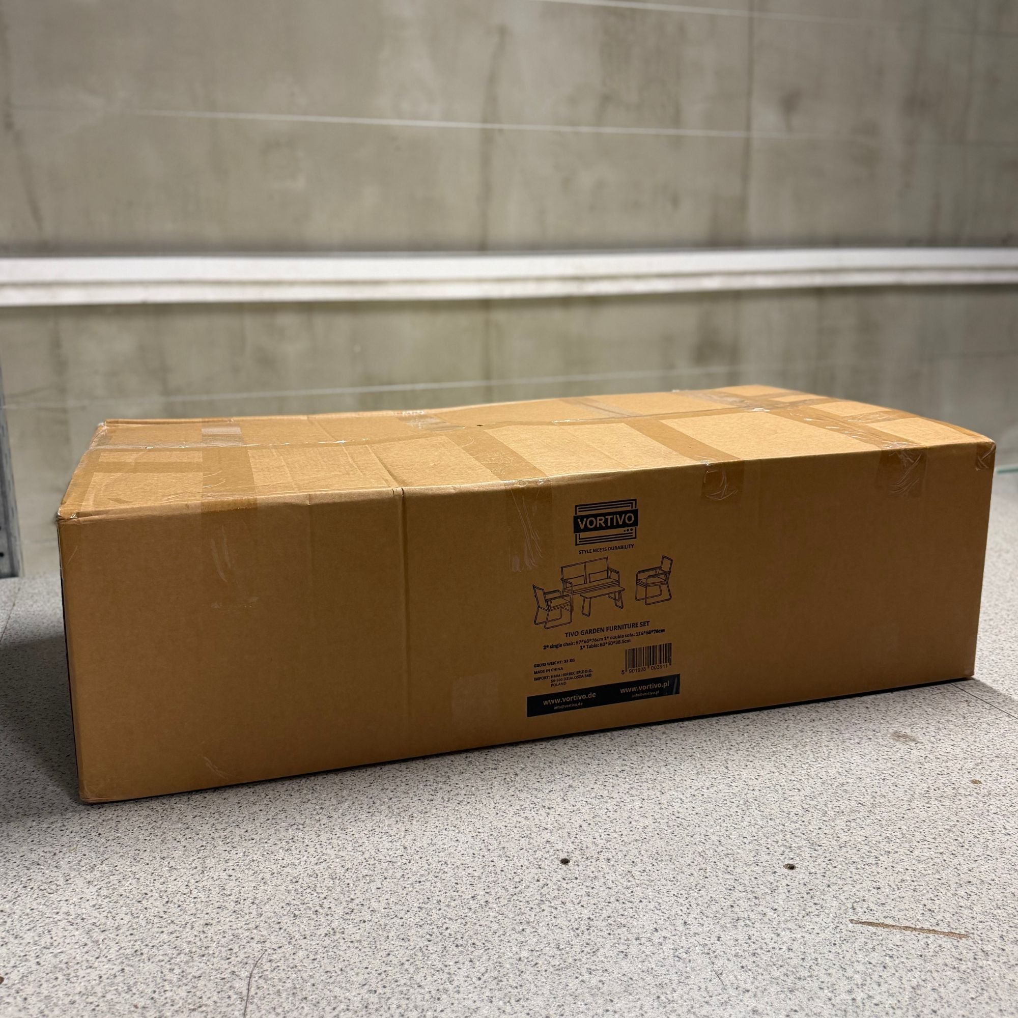 Zestaw mebli ogrodowych TIVO 4-elementowy – sofa, 2 fotele i stolik